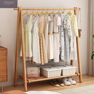 轻IRI奢多功能收纳三角衣卧衣架帽间衣 实室木挂榉木衣架落地立式