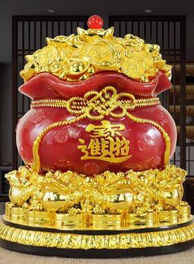 招米纳福宝盆摆件乔家聚居装饰品客关厅玄办公前台摆放迁开业KKS
