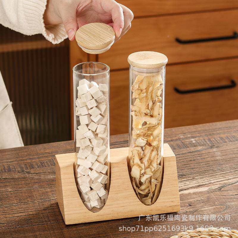 高硅璃瓶密品302封罐食品级储物罐茶硼中药样瓶展示瓶套玻装分装
