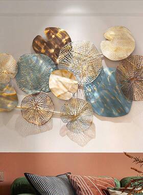 现代中式铁艺客电20SM701视沙发背景墙装饰关金玄面属壁饰创意壁