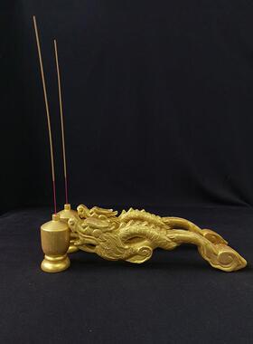 实木贴金手炉手柄提RBU炉居家线件立香香香座实木手摆炉佛具