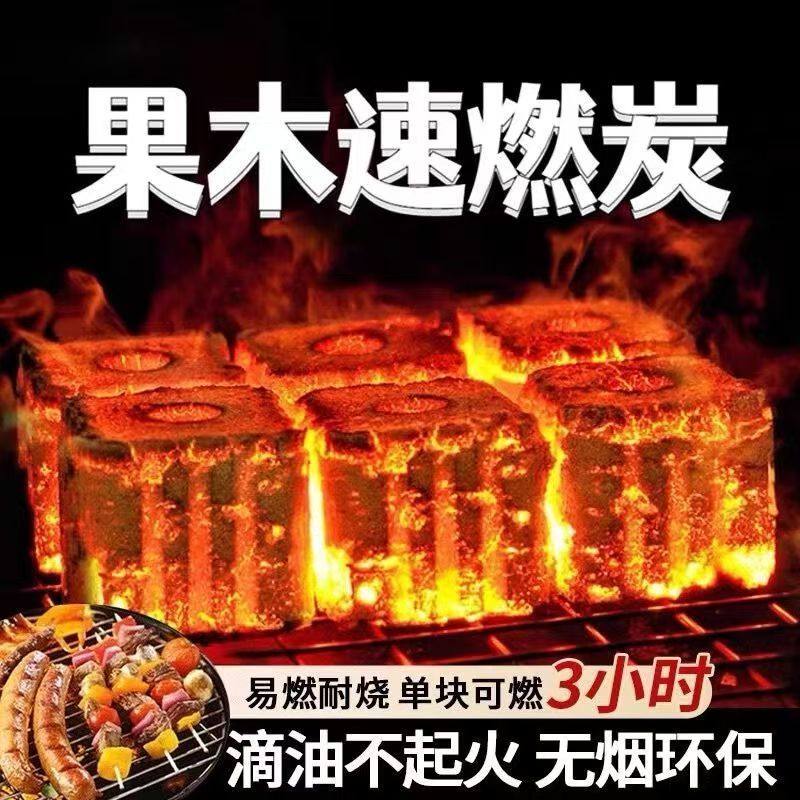 速燃果木炭引燃炭户外无烟木炭室内烧烤碳引火炭专用煮茶炭易燃碳,厨房/烹饪用具,烧烤炭,淘宝优惠券,粉丝福利购,淘宝优惠卷
