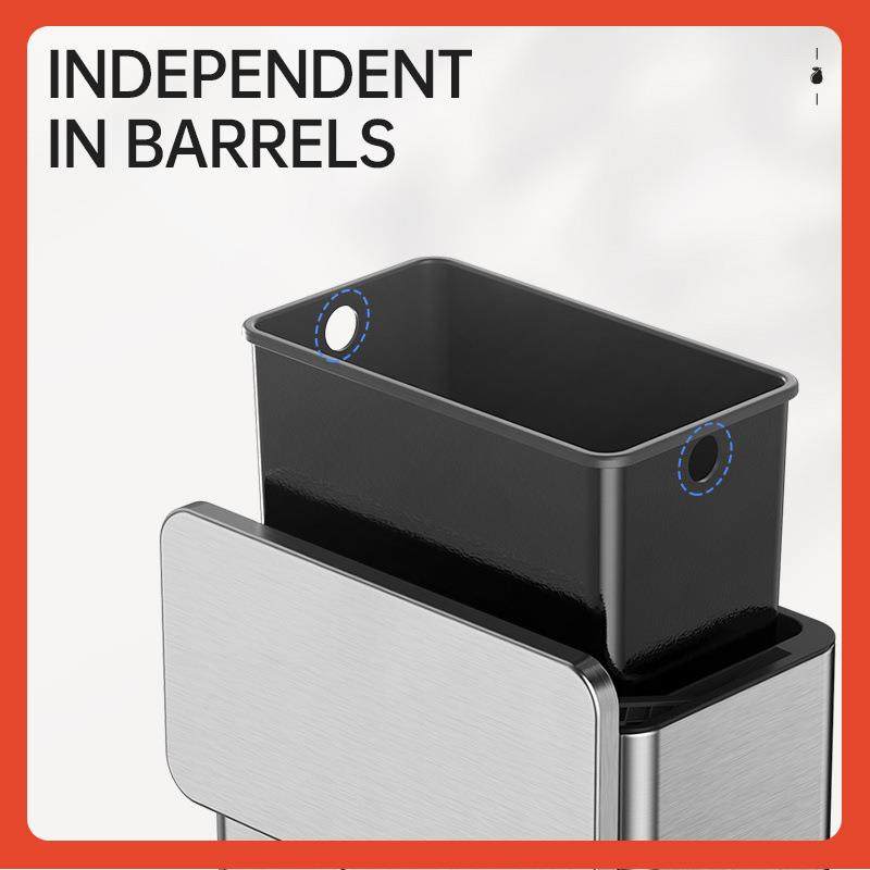 ∞GBOK厨房垃圾桶挂式折叠家用桌面收纳筒壁挂式轻奢厕所其他金