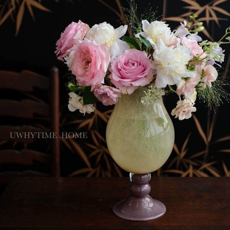 复古中古法式奶玉拼色铃兰手工琉璃玻璃花瓶花器摆件,纺织面料/辅料/配套,纺织机械配件,淘宝优惠券,粉丝福利购,淘宝优惠卷