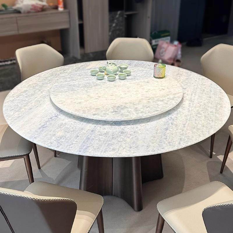 蓝水晶奢石圆形餐桌椅组合带转盘高端别墅进口天然大理石圆桌家用,机械设备,其他机械设备,淘宝优惠券,粉丝福利购,淘宝优惠卷