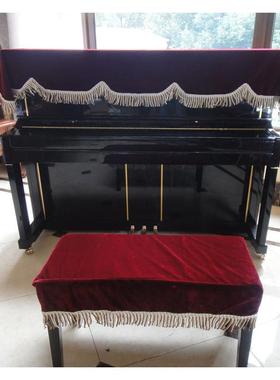 月琴罩琴NRE金丝绒钢琴罩钢琴音半披粗须钢琴套排配套钢凳罩防护