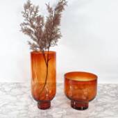 糖现代约欧式 灰色焦色玻璃花器花瓶件样简板房售5493摆楼处饰品