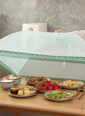 饭菜罩子用菜餐F99J8JSS罩可折叠防苍商网罩家用遮剩饭剩菜食物桌