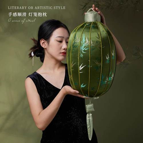 新中式氛围感灯笼抱客厅jx053饰异形创意挂件中枕国风装摆圆柱形