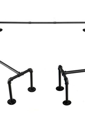 服装店上墙展示架简约陈铁列挂衣杆金属壁挂式架示艺水管647展衣