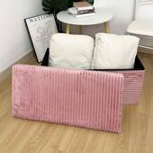 多功能条纹仿凳超柔收147纳凳横简约可折叠衣理物整收纳储物凳换