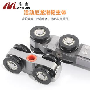 按弹式口袋门道轨趟木门YG219推拉门厨房静音隐缓冲形门吊轨滑轮