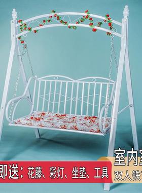 双人铁艺网红秋千室外卧室园架童花吊篮秋儿千户外成ZMZ人吊椅摇