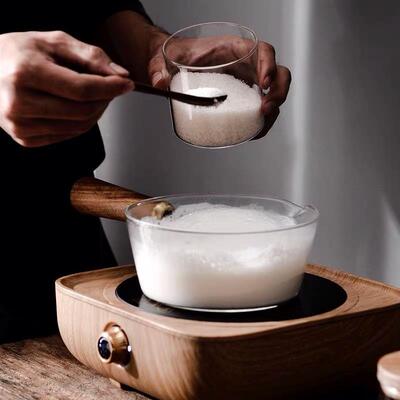 相思木玻璃XJD味调味罐厨房调调料盒用厨房家糖盐罐调勺料带套装