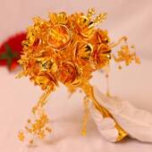 金色新娘手捧花中级闺蜜送礼点翠式 手SNH工d友iy高送女结婚礼物秀