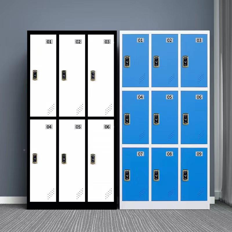 色员工柜更彩色更衣衣柜健身房存柜包柜浴室换衣子柜铁皮带感应锁