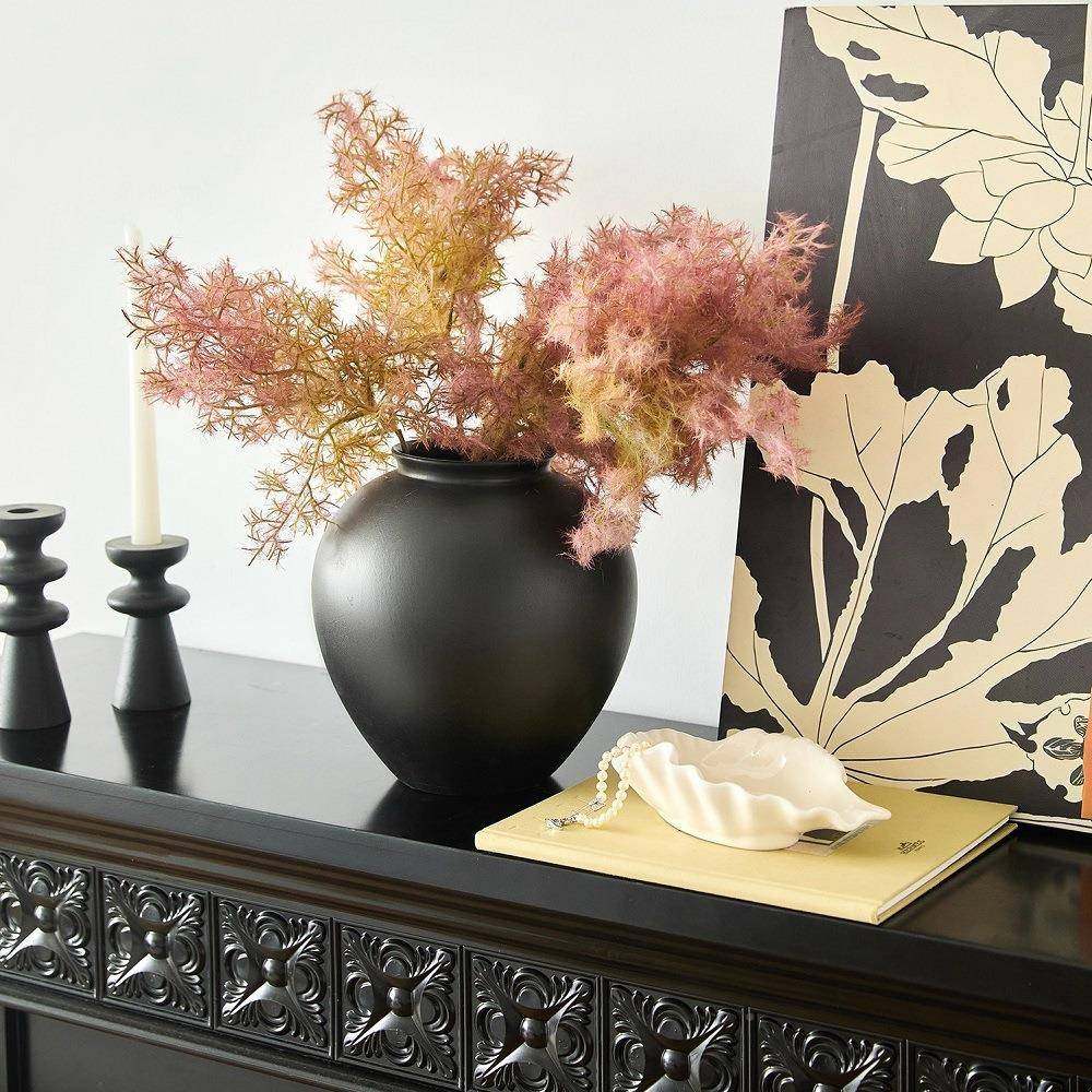 新中式瓷陶花瓶中古轻奢插花摆件高级感小居家装饰花瓶陶众侘寂风,家居饰品,花瓶,淘宝优惠券,粉丝福利购,淘宝优惠卷