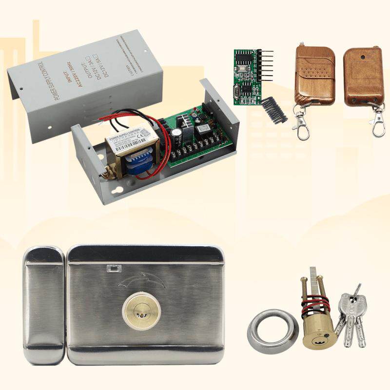 电家锁机门禁系统无套装线遥控单双头灵性锁静HY-电机音锁用密码