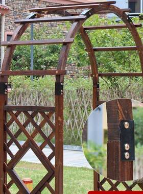 花门户外庭院装饰防S67B7zew腐园碳化葡萄网架半圆格花架子拱形爬