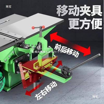 多功率能工HYD刨床木工电刨平刨台刨锯台木电锯大功刨板机三合一