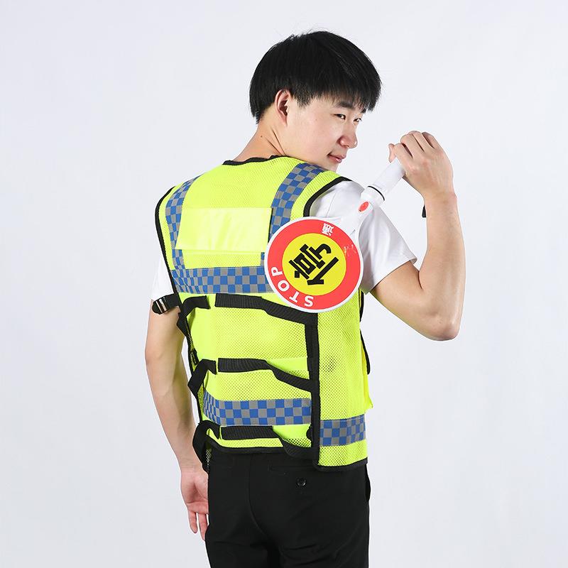 反心光背马甲警交通施工示背心骑YQZ行夜行反光马多口袋安甲全荧
