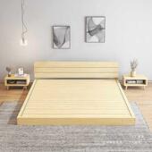 LIL榻榻床架全实木约无床头排骨架民宿米家落地用床日简式 地台床