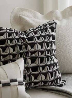 抱样板房枕轻奢简SWQ酒约现代软装沙发抱客厅靠垫方枕样板间店枕