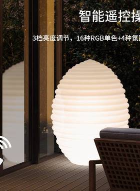 光LED蜂窝景观外大型圆落地灯园区球RYD庭发院太阳能装饰草坪户灯