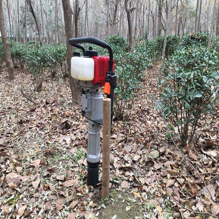 便携式手提一体式防汛抢险汽油打桩机气动植桩机多用途木桩打桩机