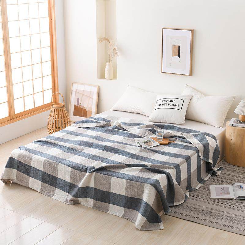 日式水洗薄纯棉纱布毛巾被夏季款凉被单双人老式童午睡夏儿F9669J