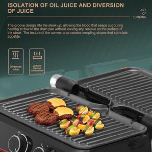 夫欧规2合1可拆卸肉盘家用烤SK-08103盘华饼电烧电烤炉双烤面早餐