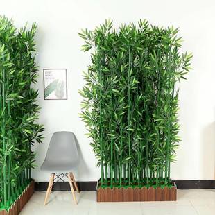 仿子KHO真竹假竹室盆内装 栽饰竹 饰隔断屏风挡墙造景高品质室外装