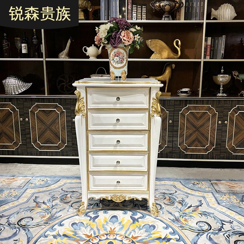 法式宫廷雕花实木五斗柜