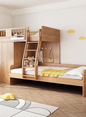 上下床上成一体式高低床二层小JJD户型铺儿童下上下铺床两层人双