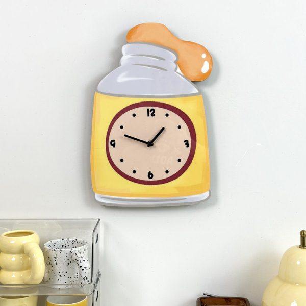 美术教室创意颜料时钟工作室卧室装饰挂钟少儿儿童艺术静音钟表