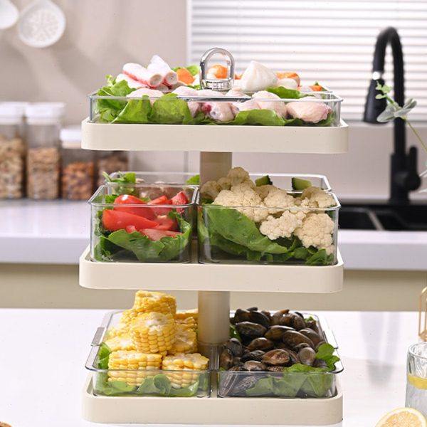 旋转备菜盘多层吃火锅装菜神器家用厨房配菜盘火锅盘可叠加菜盘子,厨房/烹饪用具,配菜/备菜盘,淘宝优惠券,粉丝福利购,淘宝优惠卷