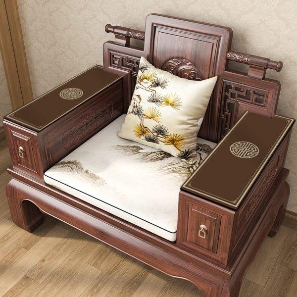 新中式实木沙发扶手垫盖巾一对老式红木长椅垫防滑保护垫四季通用,居家布艺,沙发垫,淘宝优惠券,粉丝福利购,淘宝优惠卷