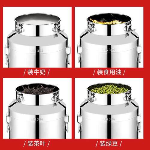 304不5钢锈油用桶酒桶带龙头食花F96M7M9T生油带盖密封桶加厚奶桶
