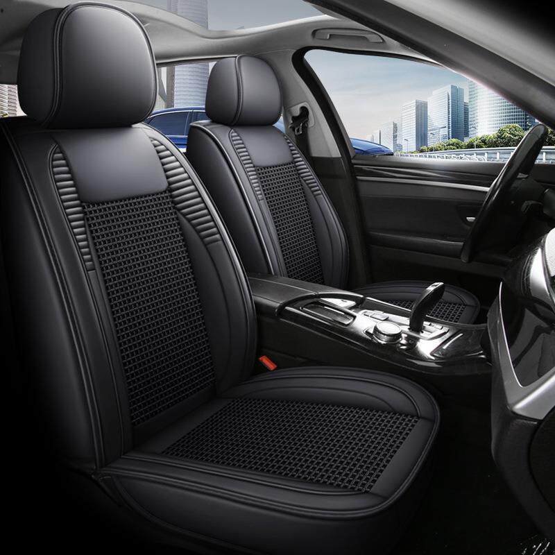 汽弯刀-车车车坐新款通用全皮汽车座套垫夏季皮拼冰丝汽车座垫轿