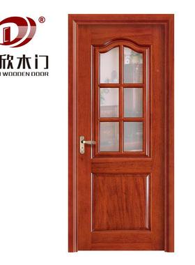 玻门原木简约现代FCI实木门卫生间用玻实璃实璃木门厨房隔断单开