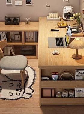 轻奢书功电脑桌家用公桌转角梳桌妆台学习桌学生卧室多能写字HVX