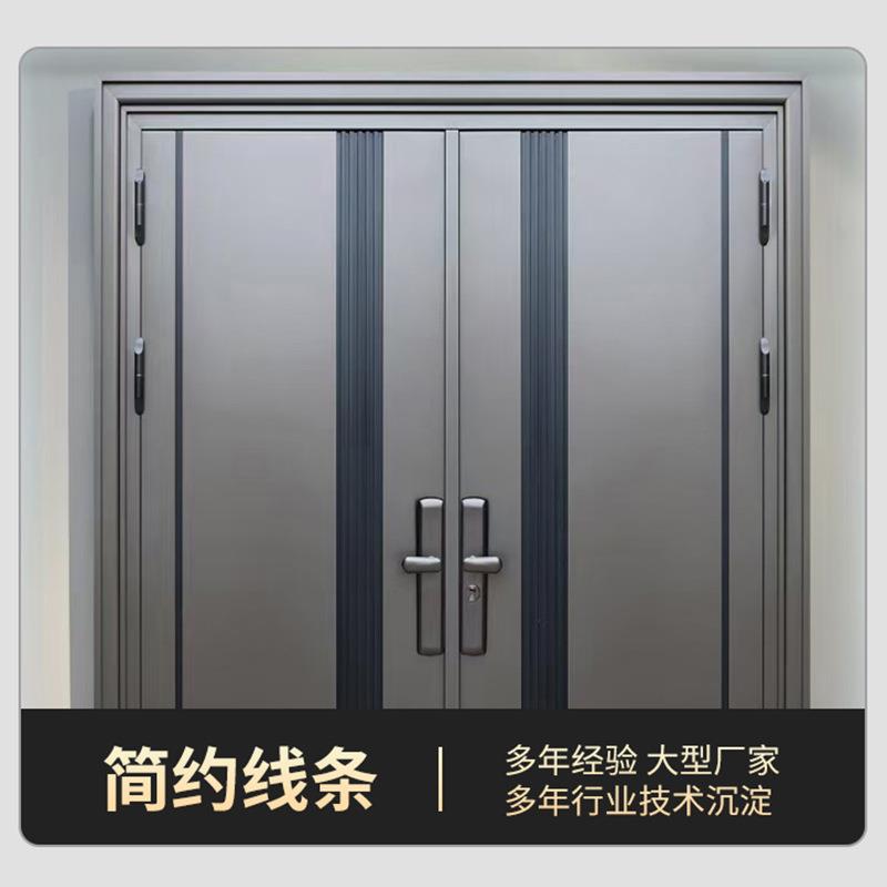 住宅盗防门不锈钢韩式入户门防盗门工韩程门式子母CRJ门不锈钢工