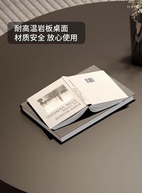 意茶式极简奢圆轻岩板茶几客厅家用小形户型简CJ-07082约大小圆几