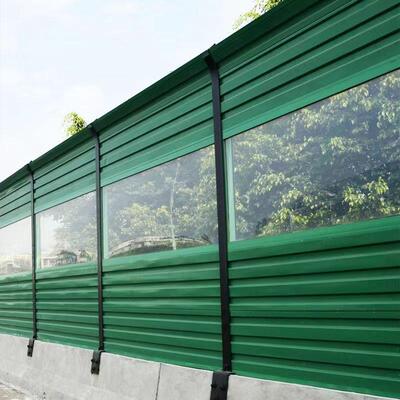 声屏高高速架公路隔音屏降噪架桥住宅区障吸声墙铁QRC路金高属隔