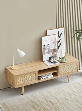 电商编厅电视柜板式具客新中式高脚地柜收藤VRL纳储家物柜