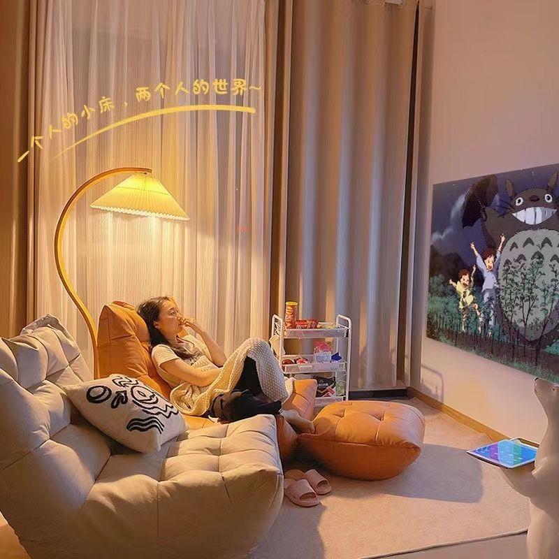 懒人发沙毛毛懒虫榻小榻米网红科技布户型家用客厅卧室QLT可躺卧