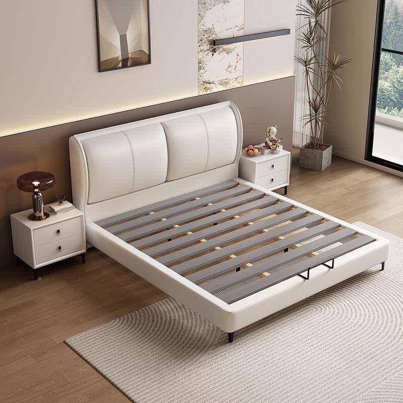 意式储轻奢MDO现代简约单双人床1主卧婚米8床双人床实木软包床头