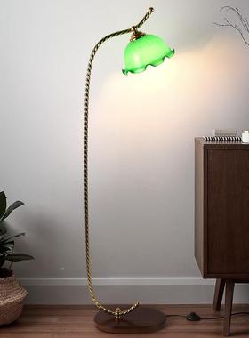 氛复古璃玻美厅式围台灯中古结婚创意客落地L318灯卧室床头网红落