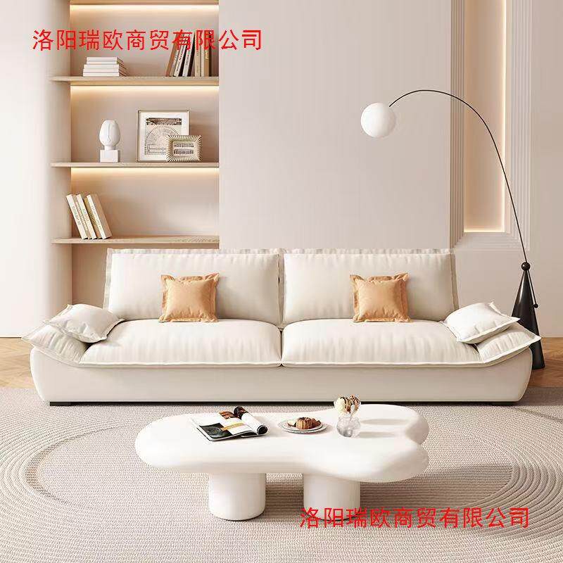 奶油小沙发布艺沙发轻客厅小户风型出租奢屋帆船胶猫抓皮艺沙1231