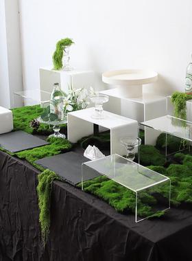 商茶歇架蛋务糕架黑白系色甜F5M77740品台透明亚克力阶梯展示婚礼